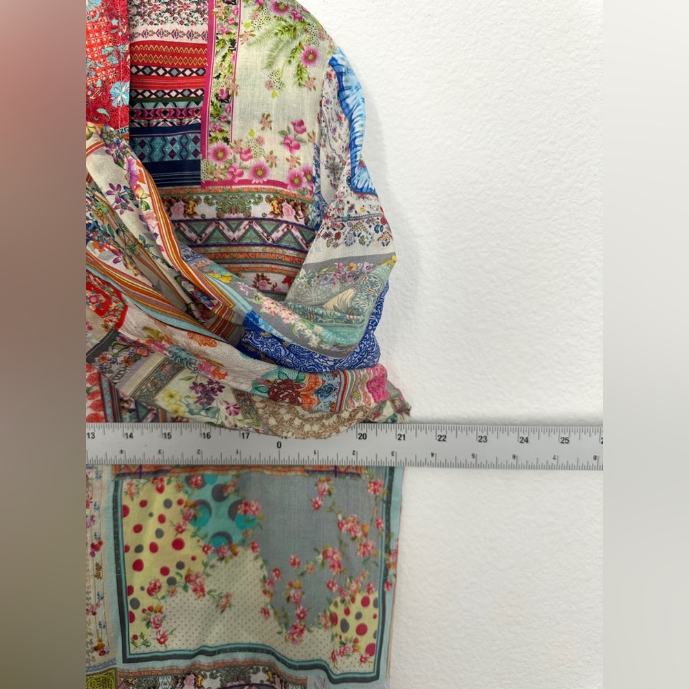 Johnny Was Anikka Multicolor Patchwork Casual Shi… - image 7